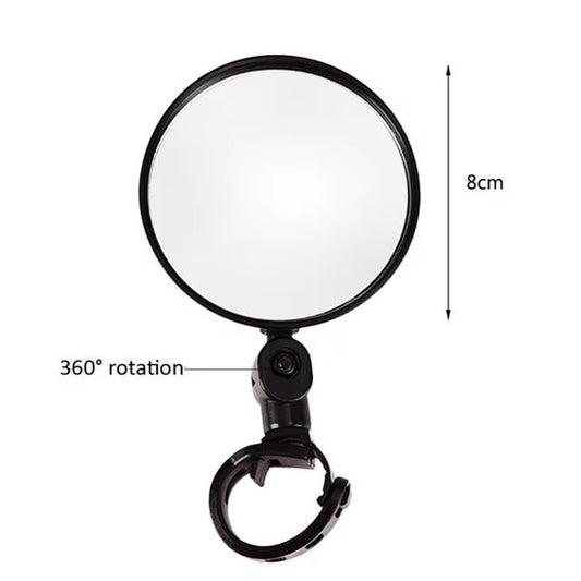 Universal Bicycle Motorcycle Rearview Mirror 360 Rotation Adjustable round Ellipse Rear View Mirrors for Road Bike Accessories